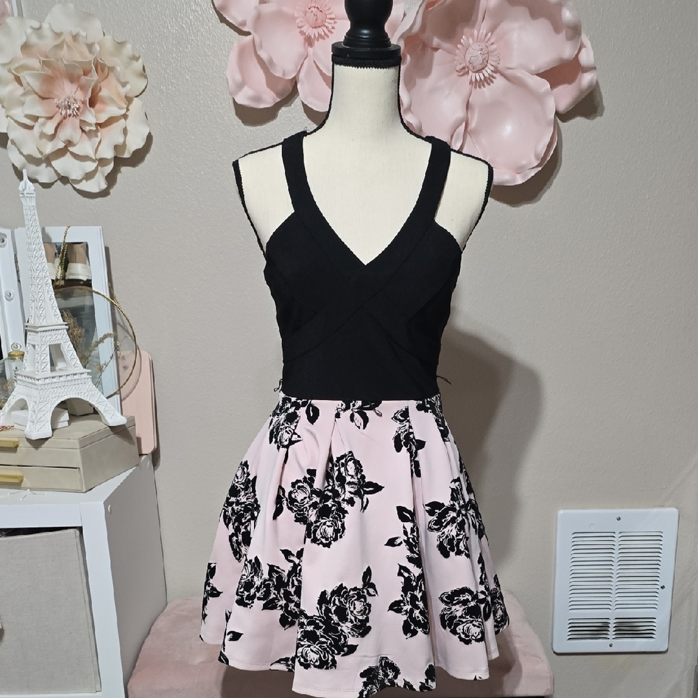 Crystal Doll Black Dress with Pink Accents
